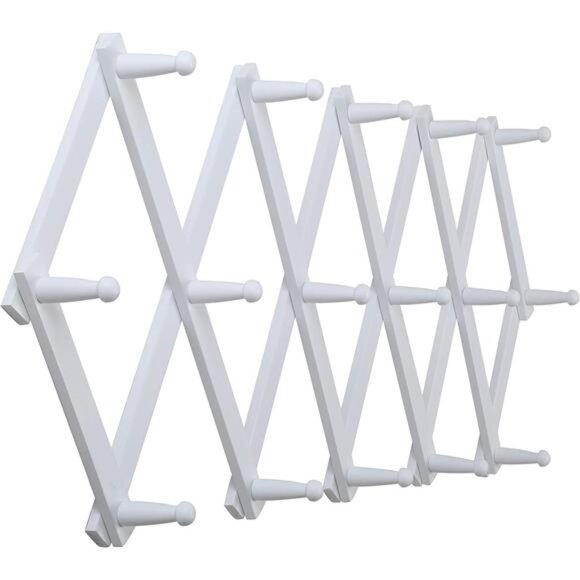 Wall Hanger,Expandable Wooden Coat Rack Wall Mounted,Accordion - Picture 13 of 14